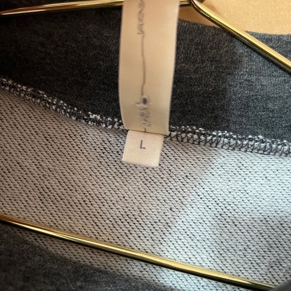 Nap Loungewear | Mock Neck Crop Top Twist Pullover Sweatshirt Dark Grey Size L - Picture 4 of 13